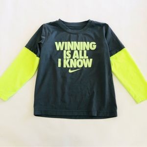 Nike Dri-Fit Long Sleeve Graphic Tee - Boys 6